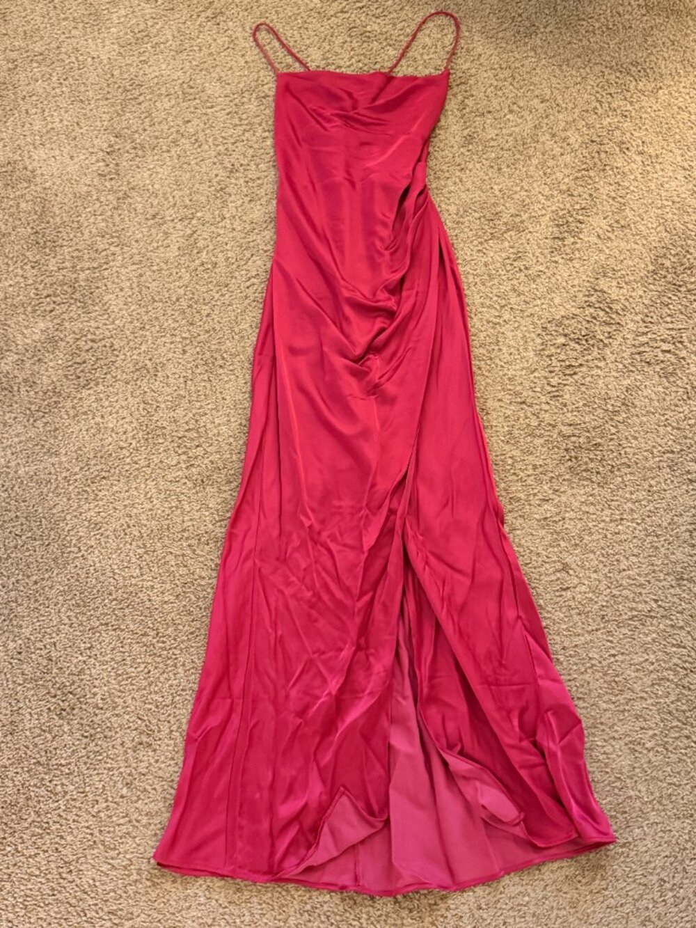 Significant Other Pink Satin Slip Dress Maxi Formal Gown AU 10 / US 6